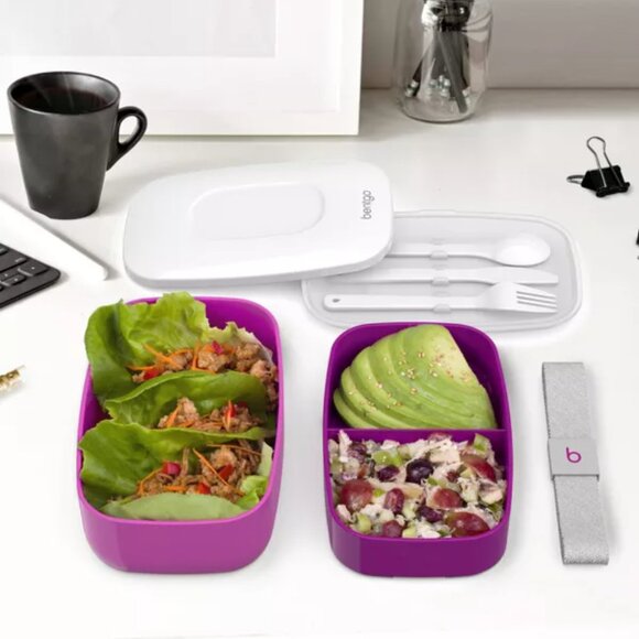 Bentgo Lunch Box Multicolor 5 Pcs Plastic Dishwasher Safe With Knife Lid & Spoon - Picture 9 of 9